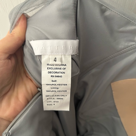 NWT Watters French blue ball gown - Picture 7 of 10